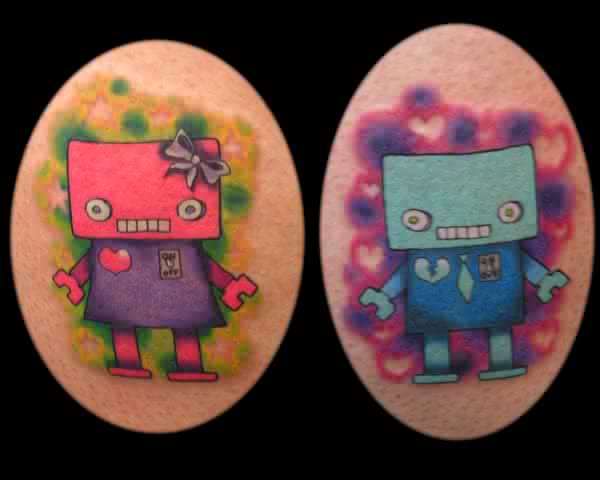 Mr and Mrs. Roboto tattoo