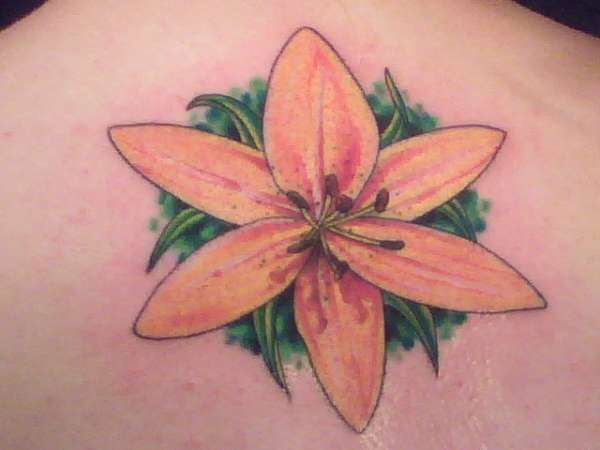 Yellow Tiger Lily tattoo