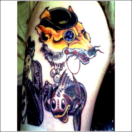 fox  and fishy tattoo