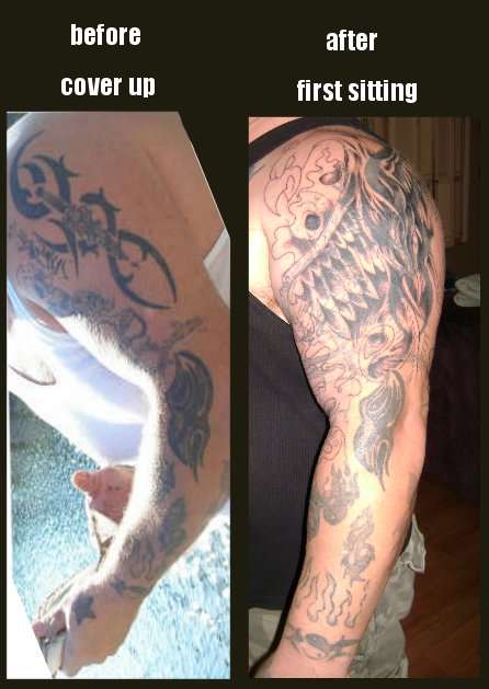 Begining of my cover up tattoo