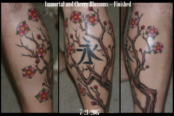 Immortal cherry blossoms tattoo