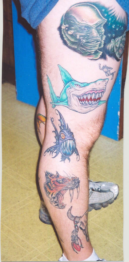 Right leg tattoo