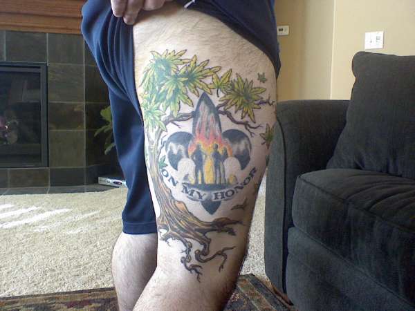 finished maple tattoo