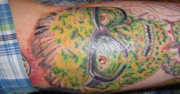 George Romero as a Zombie tattoo