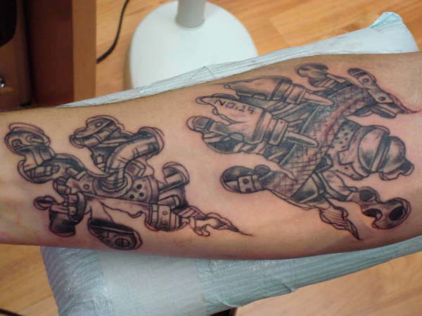 Right forearm BIO tattoo