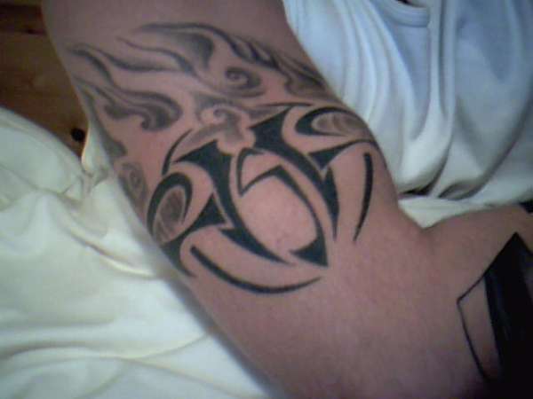 TRIBAL WITH FLAMES tattoo