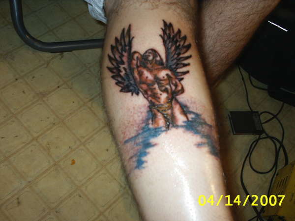 Male Angel tattoo