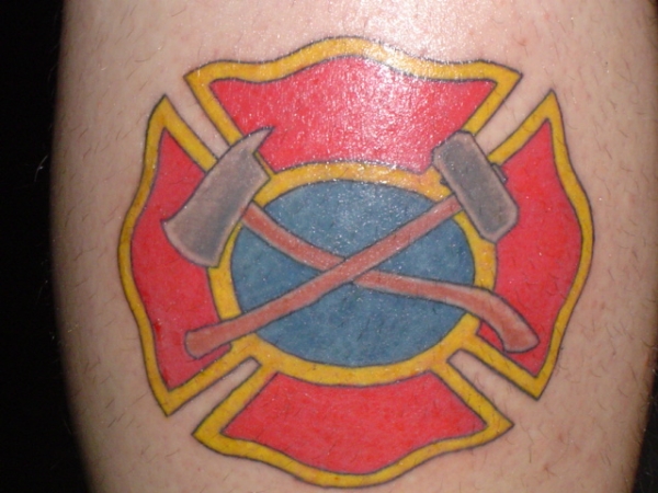 Firefighting Cross tattoo