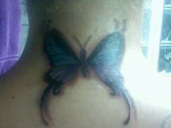 Wife's butterfly tattoo