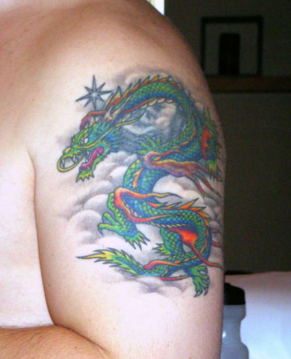 Chinese Dragon Cover-up tattoo