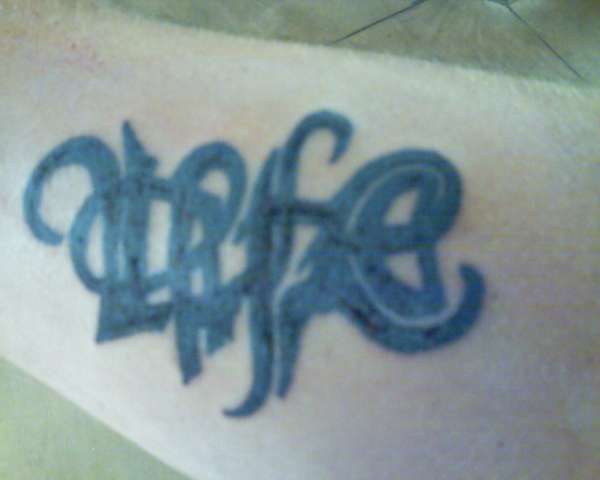 Life Death ambigram tattoo