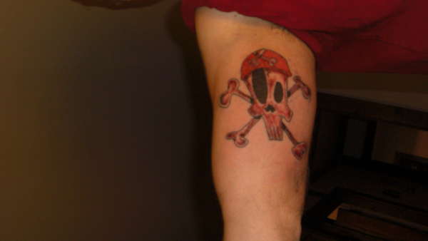 Pirate Scull via justin tattoo
