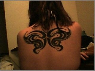 Butterfly wings tattoo