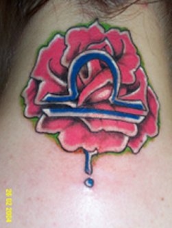 Libra Rose tattoo