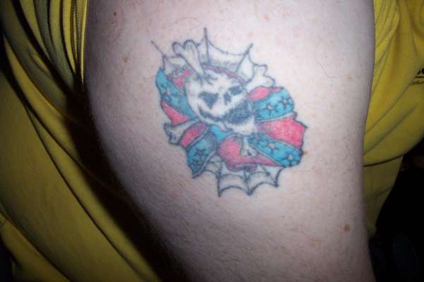 Confederate Skull tattoo