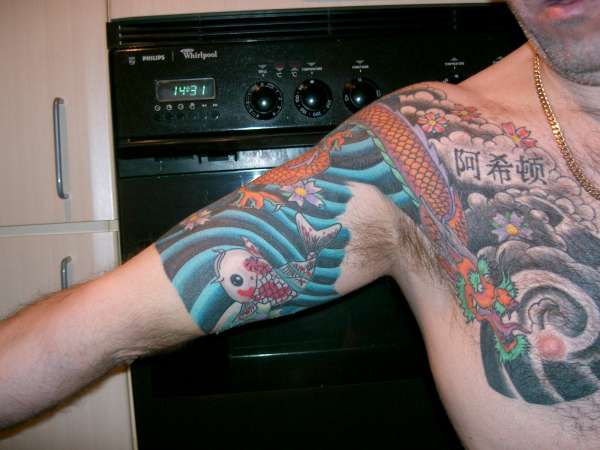 part 2 of my half sleeve cover up tattoo