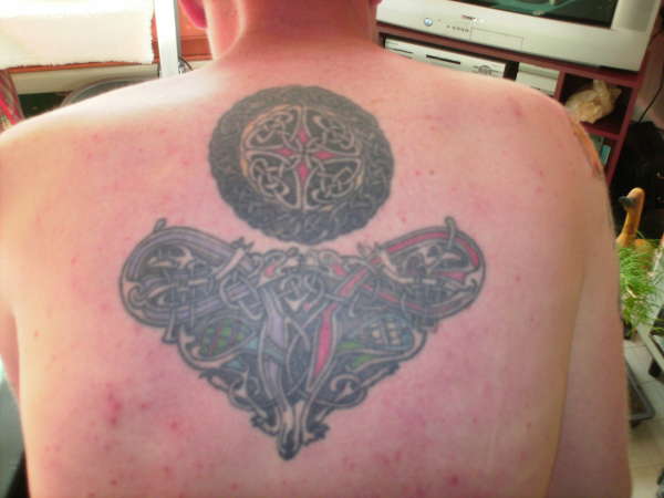 celtic back piece tattoo