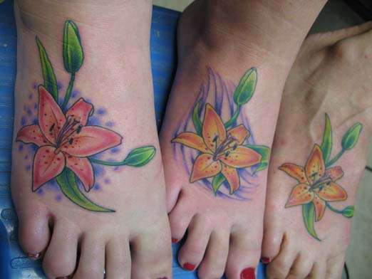 triple lily threat! tattoo