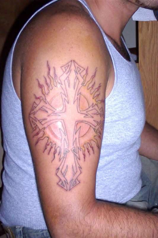 big cross tattoo