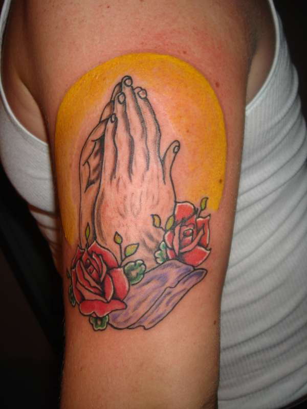 catholic hands tattoo