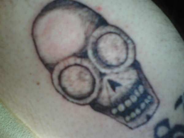 crazy skull tattoo