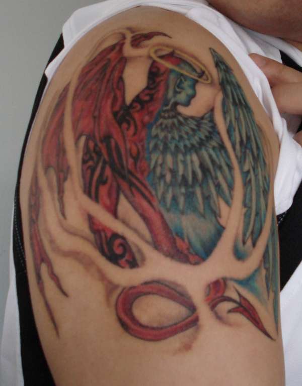 Evil & Angel tattoo