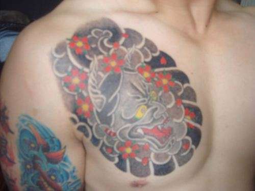 Japanese Hannya with Gaku tattoo