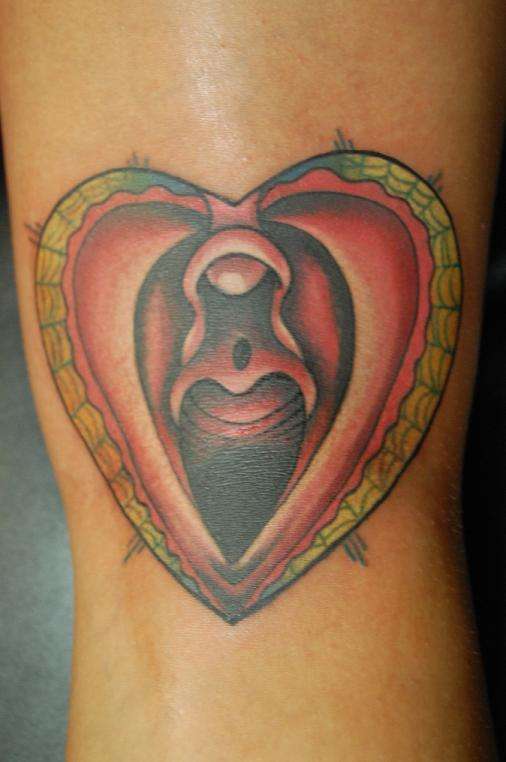 vag heart tattoo