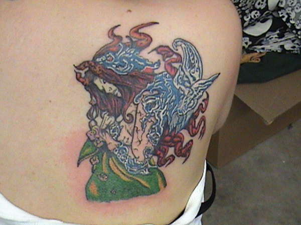 devil angel tattoo