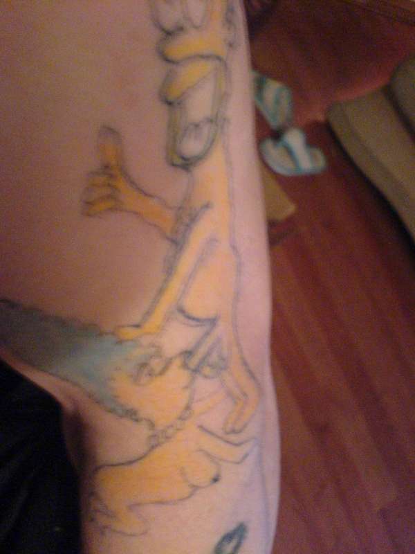 Homer getting a blow job off marge tattoo