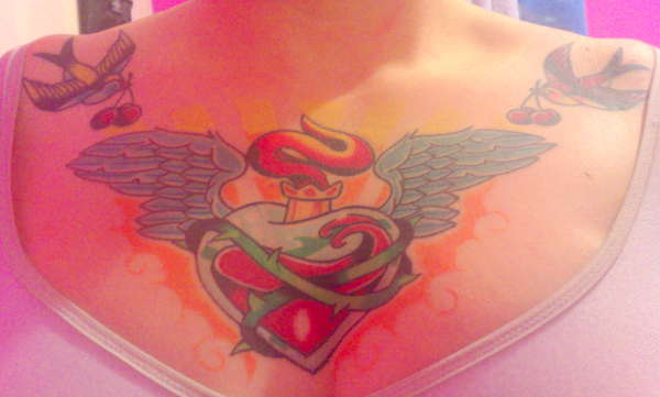 My finished chest piece tattoo