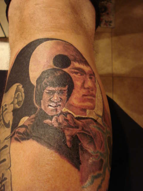 Bruce Lee tattoo.