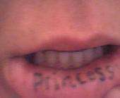 Lip tattoo