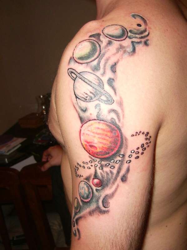 Solar System (unfinished) tattoo