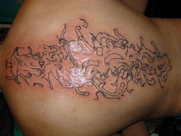 Bio Mech SPinal 2 tattoo