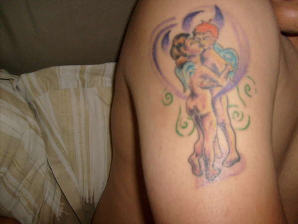 angel kiss tattoo