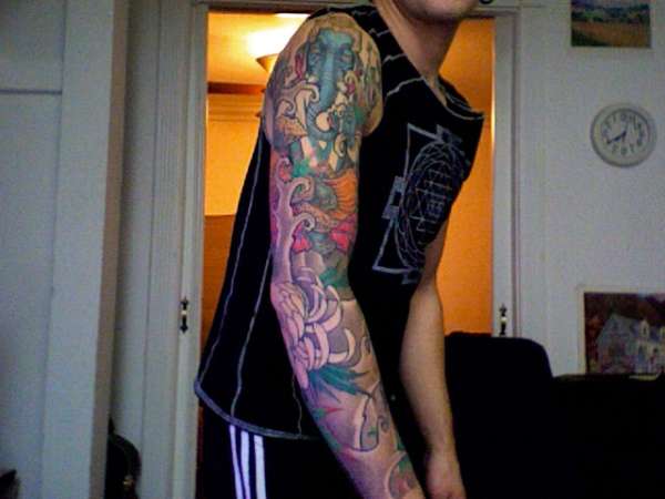ganesha in progress tattoo