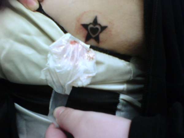 heart/star tattoo