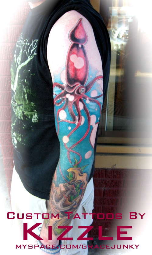 Squid Sleeve tattoo
