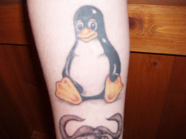 Tux the Linux Penguin tattoo