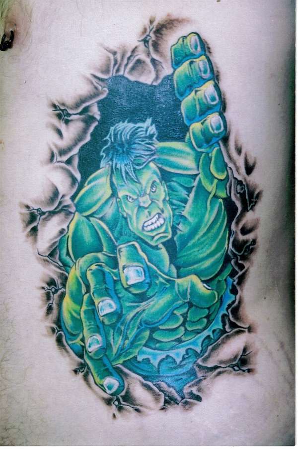 The Hulk tattoo