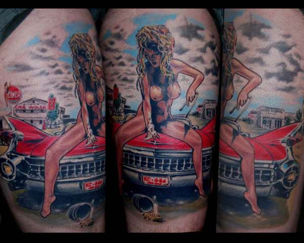 Dave Nestler painting tattoo