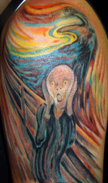Edward Munch's "The Scream" tattoo