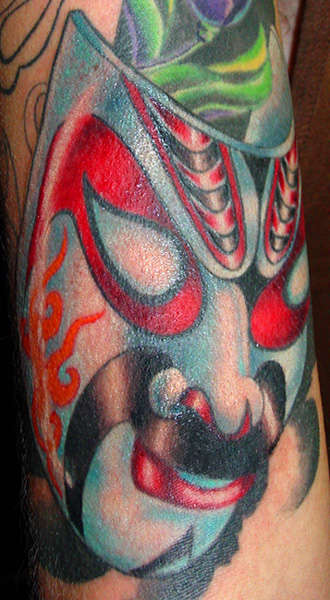 Japanese Operah Mask tattoo