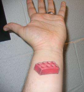 Lego Block tattoo