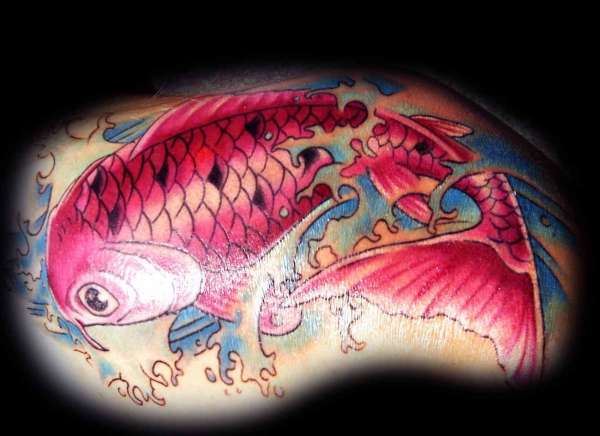 pink koi tattoo
