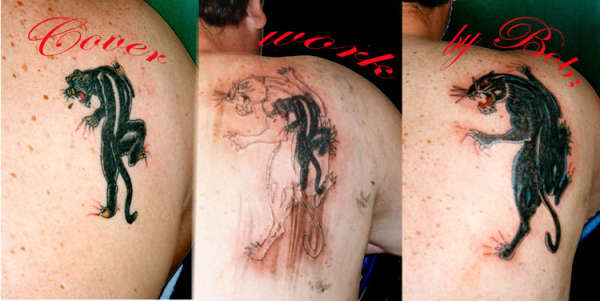 Panther on panther tattoo