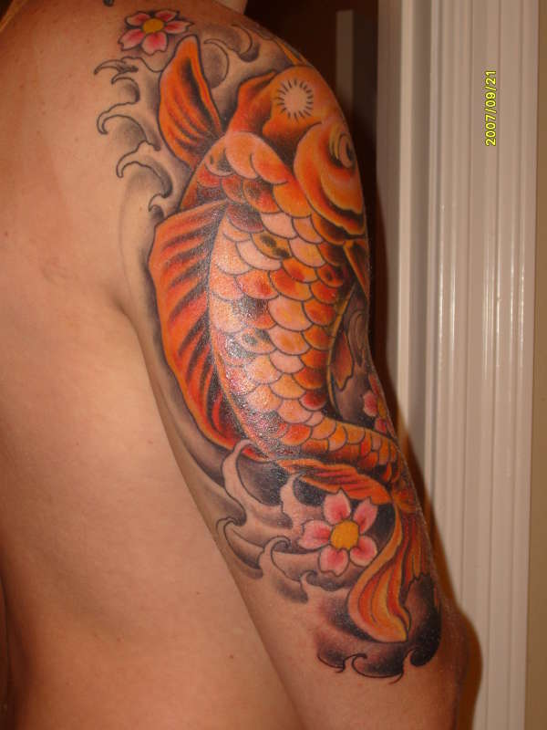 back view of Koi tattoo