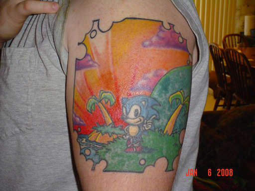 Sonic The Hedgehog tattoo