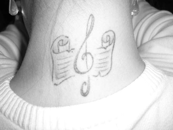 Music- Treble clef tattoo